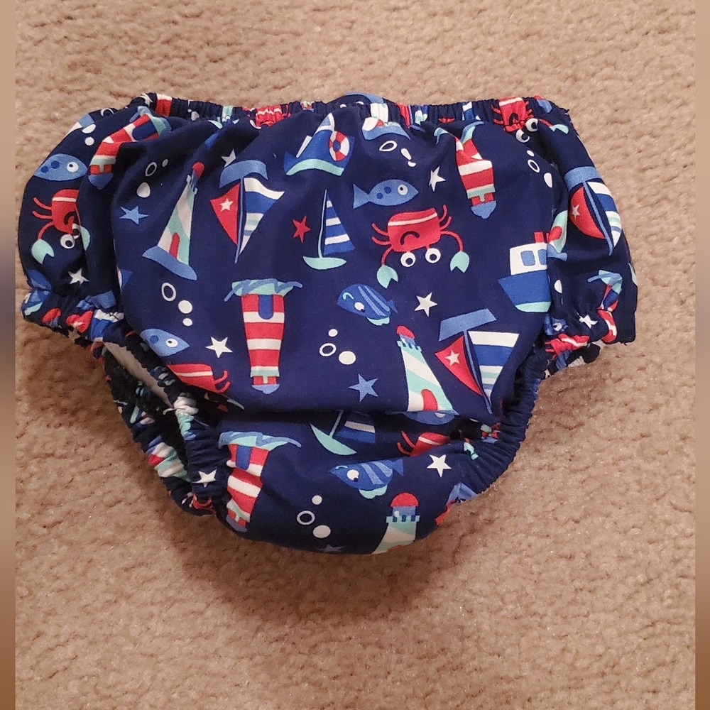 COPY - Swim Time Boys Baby Reusable Swim Diaper UPF 50 with Side Snaps